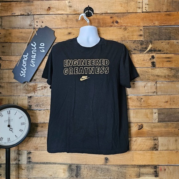 Nike men's black engineered greatness tee shirt size large - Picture 1 of 11